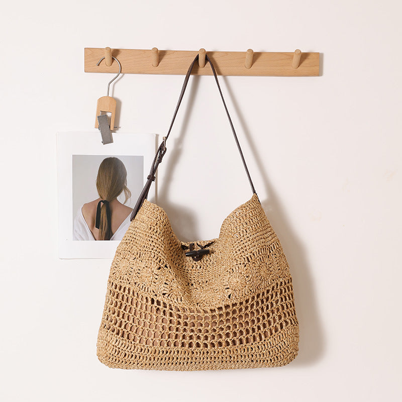Håndknyttede Shopper-veske med moderne nettdesign Skanto