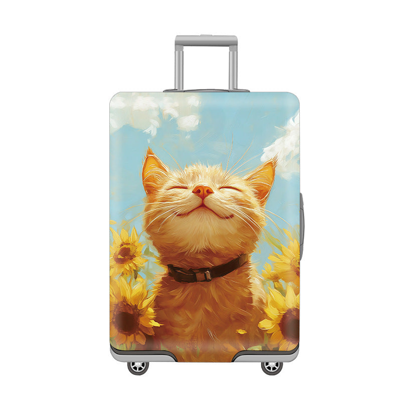 Cartoon Cat Design Hard Shell Luggage Skanto