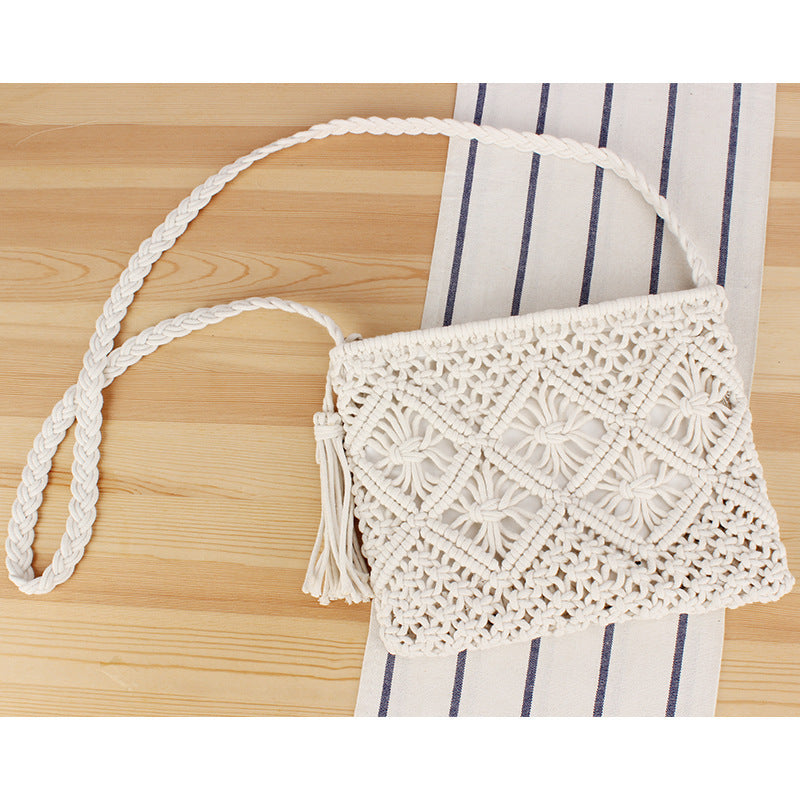 Hand-manipulated macrame shoulder bag Skanto