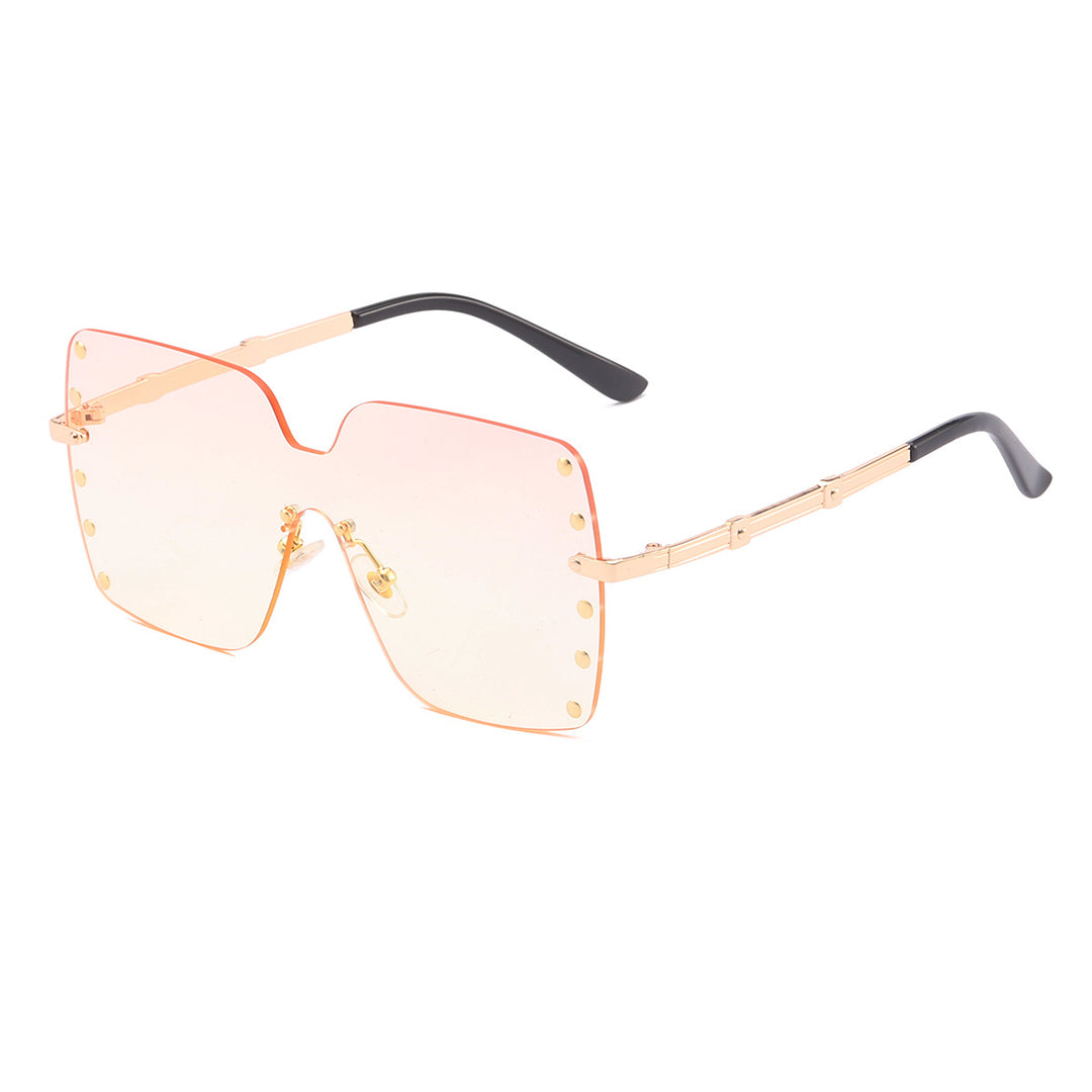 Dame oversized solbriller med trendy ramme Skanto