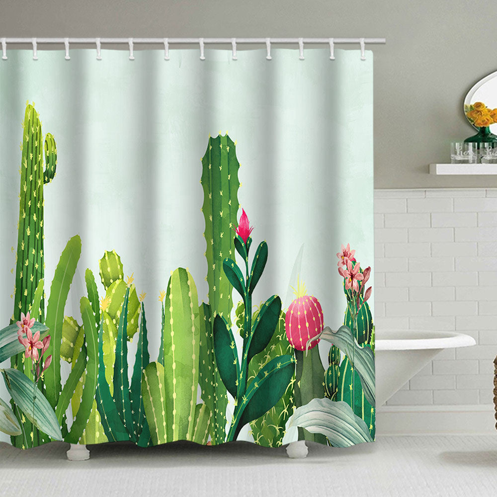 Cactus Garden-tema Duschgardin Skanto