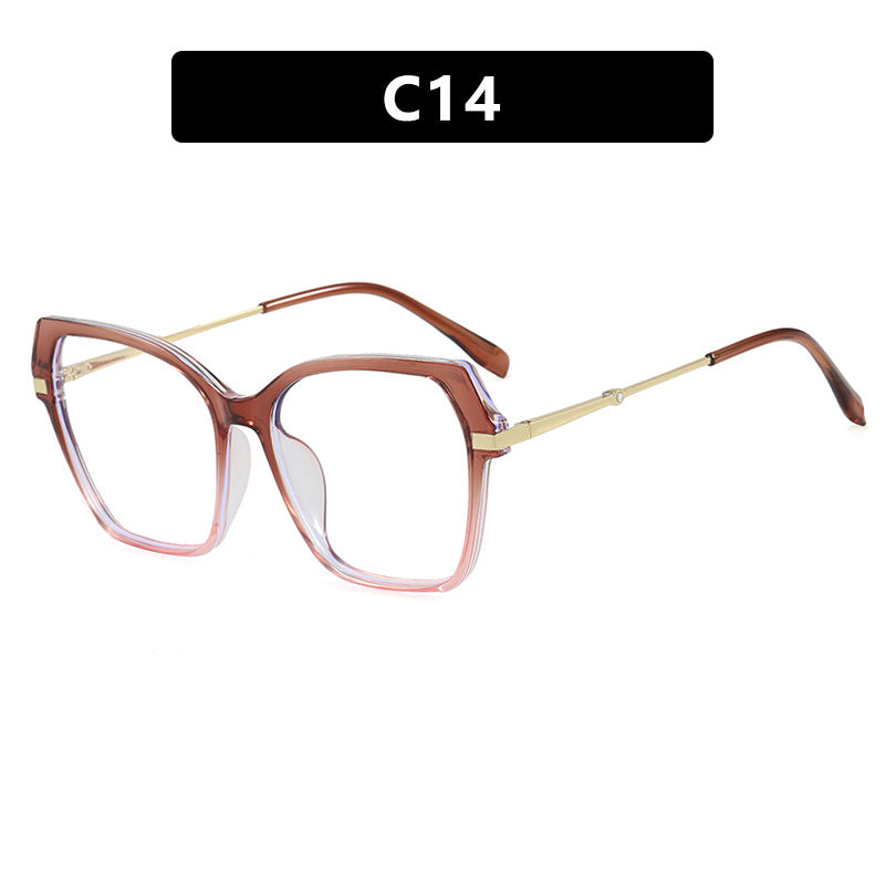 Dame kvadratisk solbrille med elegant metallramme og beskyttende UV-filter Skanto