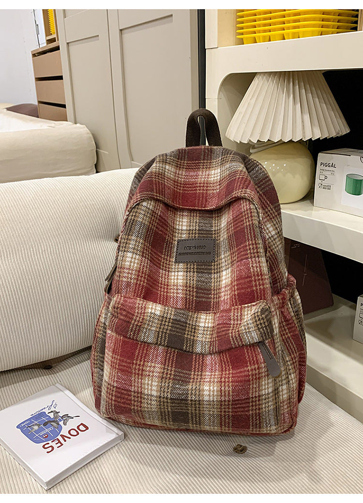 Koselig Rutete Skole Ransel