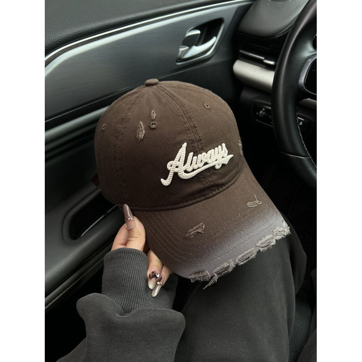 Kvinnenes slitte denim stil baseball cap Skanto