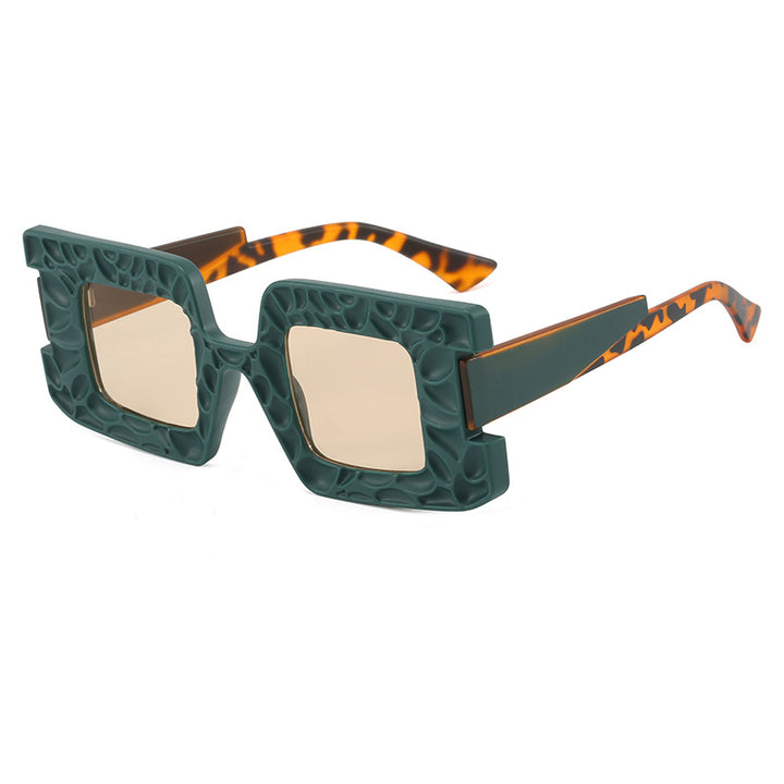 Dame oversized solbrille med strukturert ramme Skanto