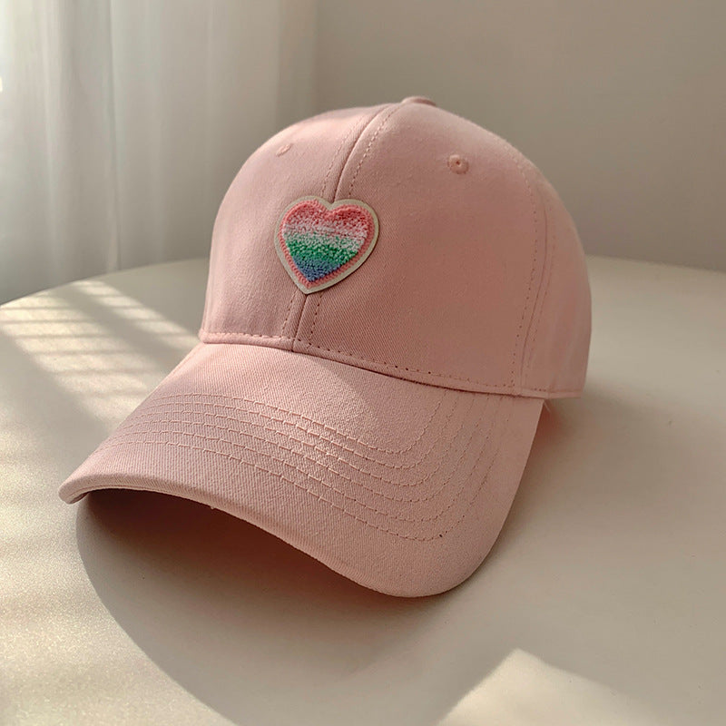 Kvinne Casual Hjerte Brodert Baseball Caps Skanto