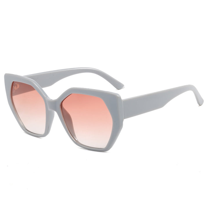 Dame oversized geometrisk solbrille Skanto