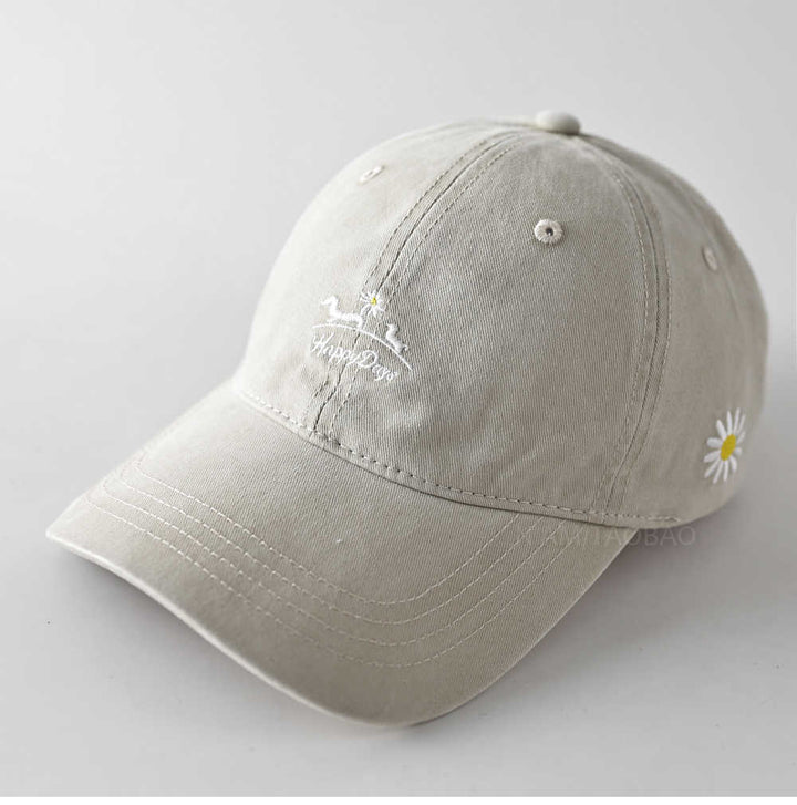 Kvinne Lettvektig Bomull Brodert Caps Skanto