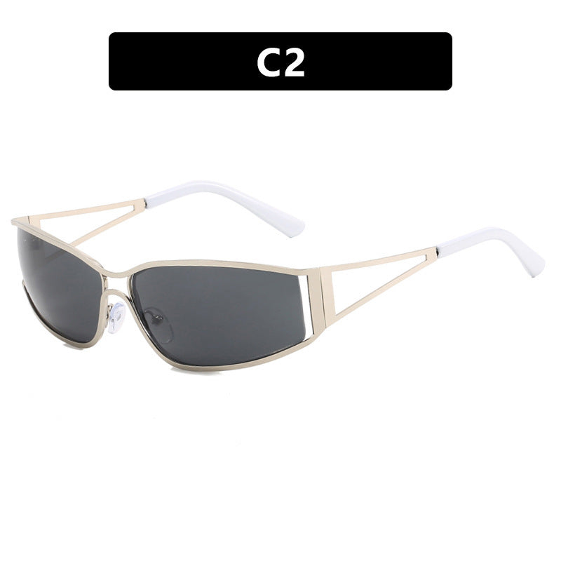 Damer sporty solbrille i futuristisk stil Skanto