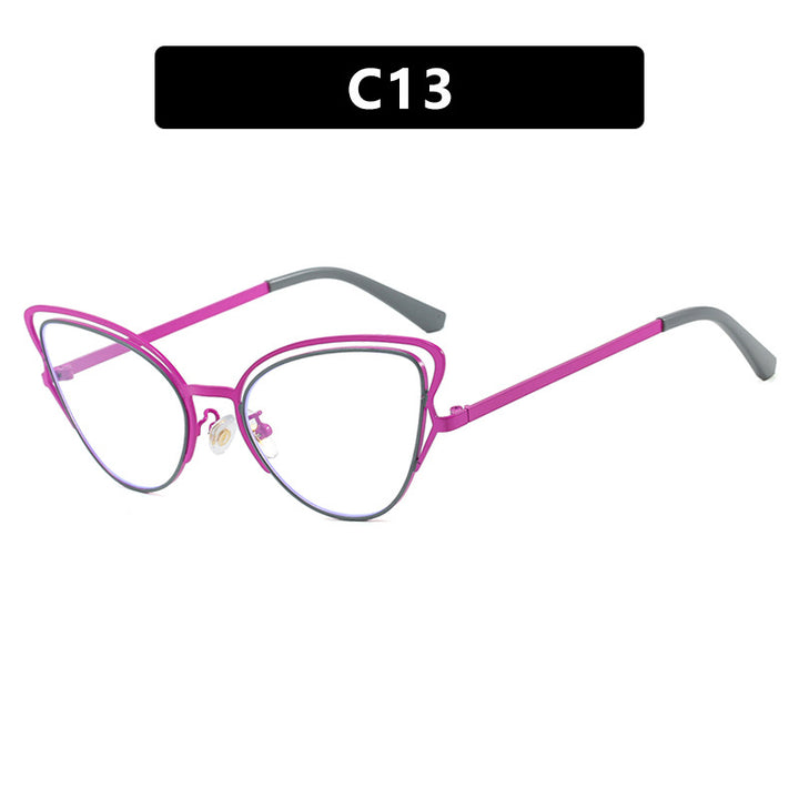 Dame Cat-Eye Briller med edelt metallramme og komfortabel passform Skanto