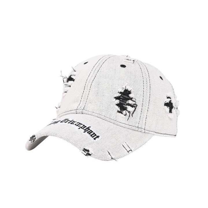 Kvinners slitt denim caps Skanto