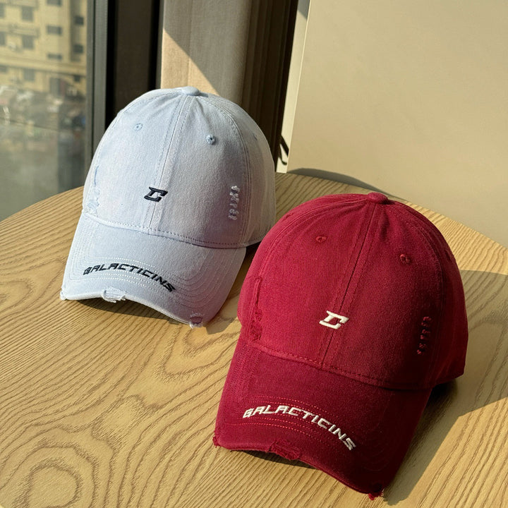 Herre Slitt Denim Baseball Caps Skanto