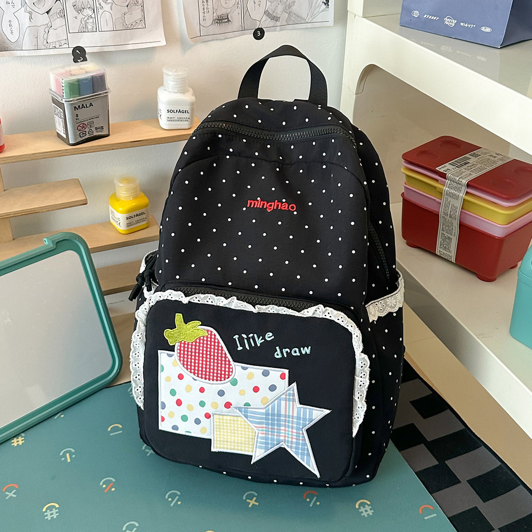 Brodert Karakterdesign Skole Rygsekk
