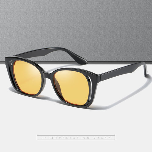 Dame stilige Cat-Eye solbriller med robust ramme Skanto