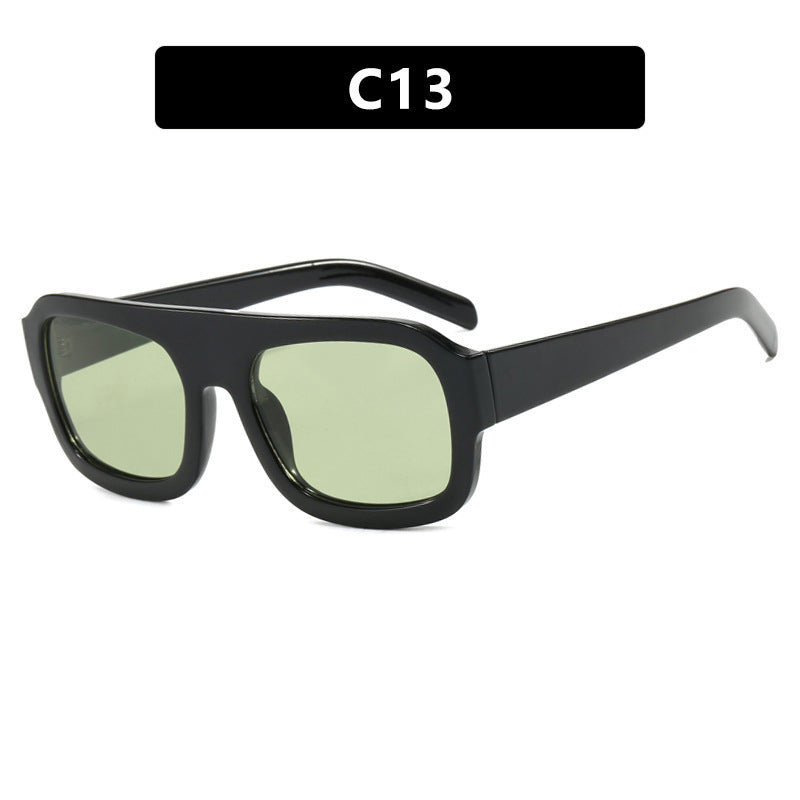Dame oversized solbrille med markant rektangulært ramme Skanto