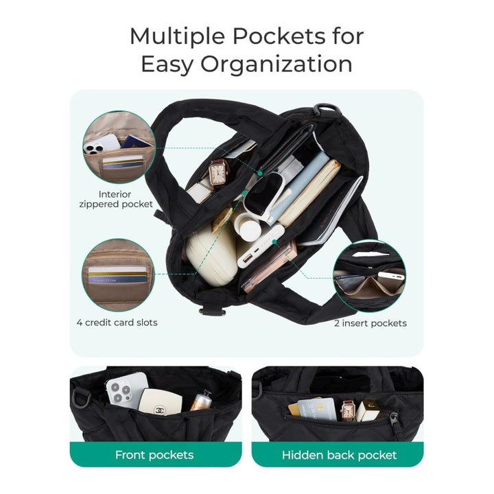 Elegant og stilfull skulderveske med polstret design Skanto