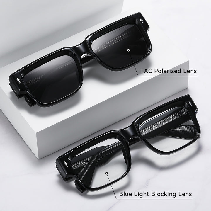Dame solbrille i moderne, kantet design Skanto