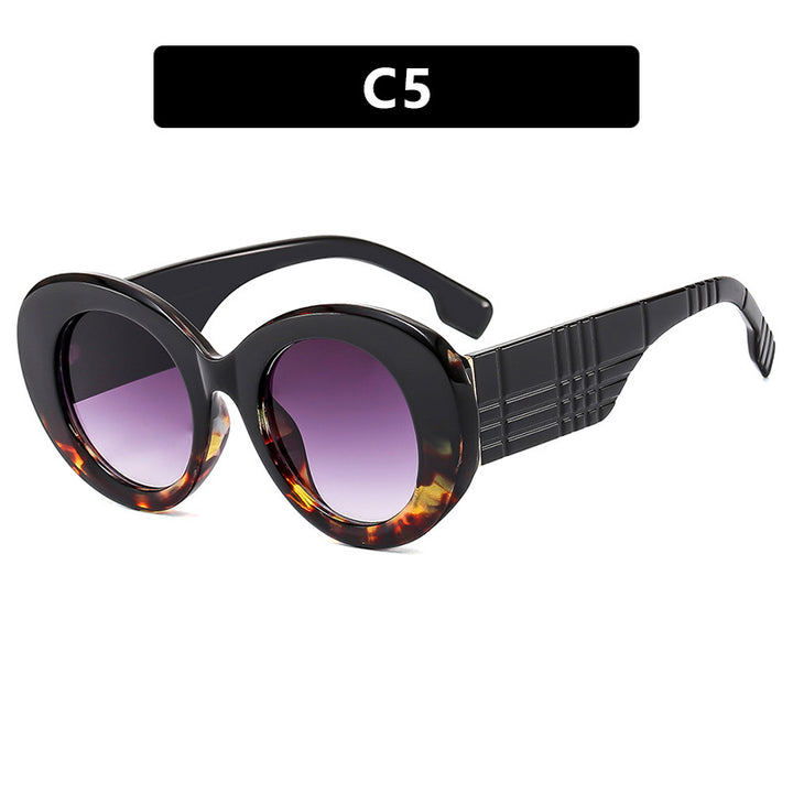 Dame ekstravagant solbrille med kreativ ramdesign og beskyttende UV-filter Skanto