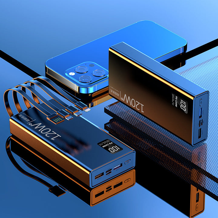 Høyytelses powerbank med digital ladeteller Skanto