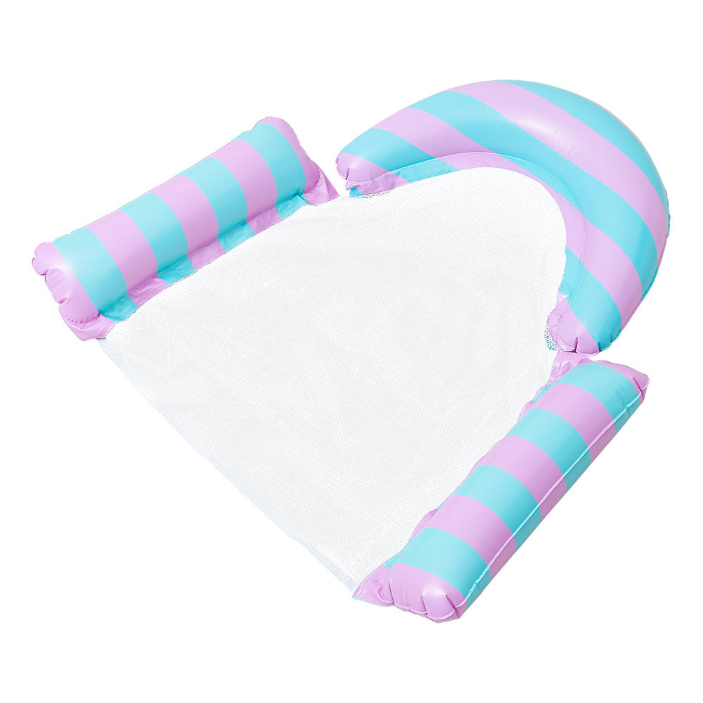 Dame Inflatable Water Lounger med holdbart nett og sikkerhetskant Skanto