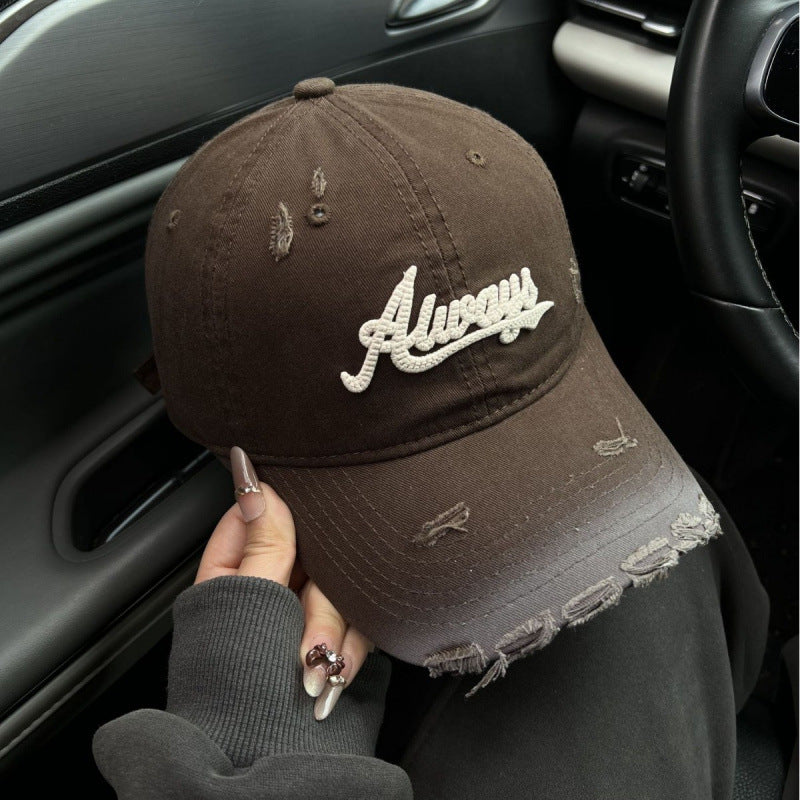 Kvinnenes slitte denim stil baseball cap Skanto