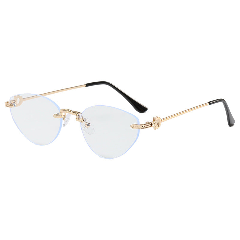Dame Futuristisk Halvramme Solbrille Skanto