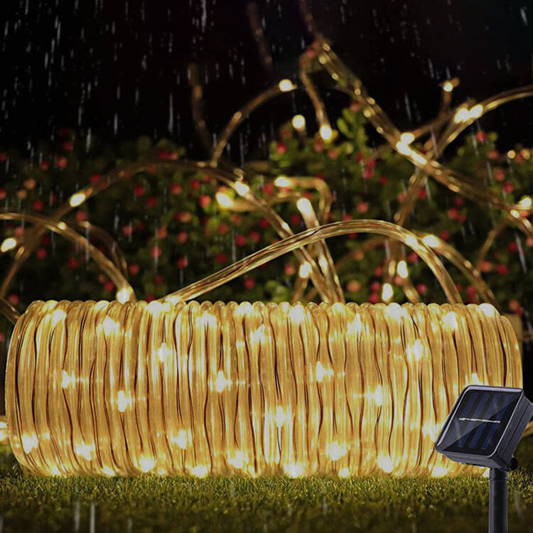 Skanto | LED Solcelle Lyskæde Feelys Vandtætte Kobbertråd Udelampe Feelys