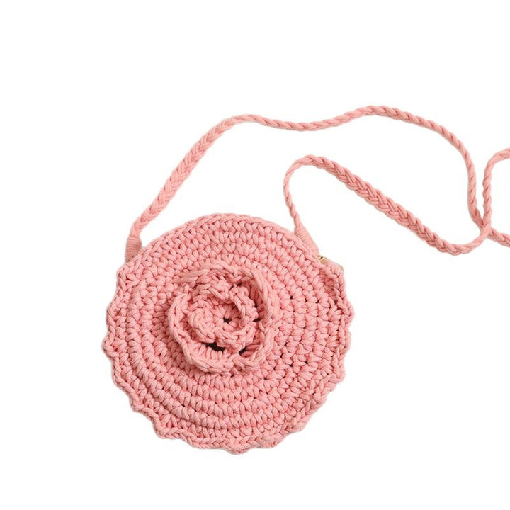Håndheklede crossover-veske med florale detaljer Skanto