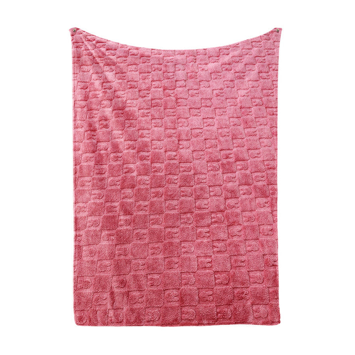 Damer Koselig Mikrofiber Hurtigskiftepledd i moderne rutemønster Skanto