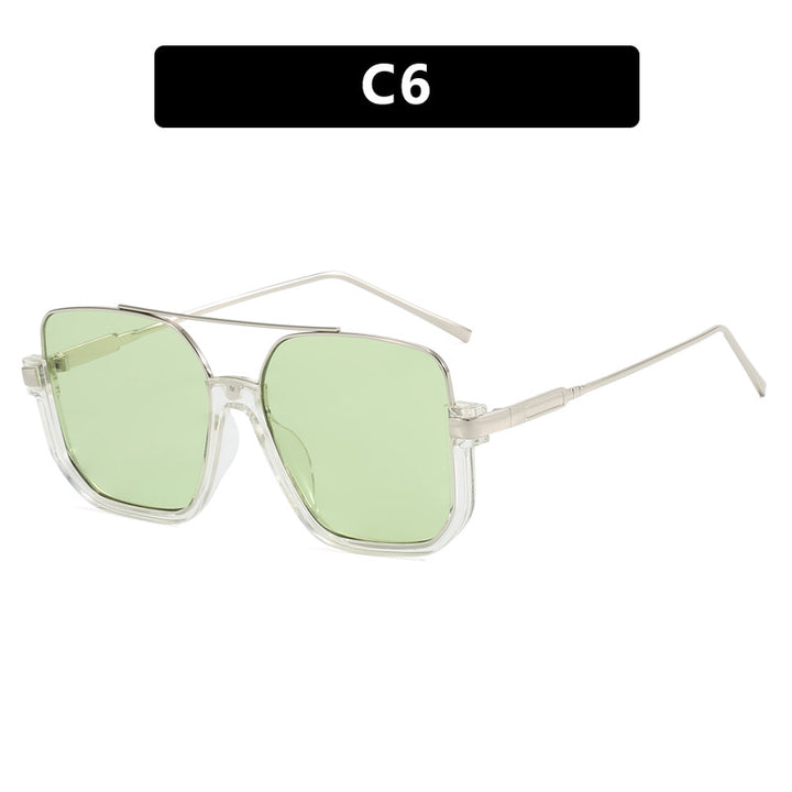 Damer oversized solbriller med trendy kvadratisk ramme og beskyttende UV-filter Skanto