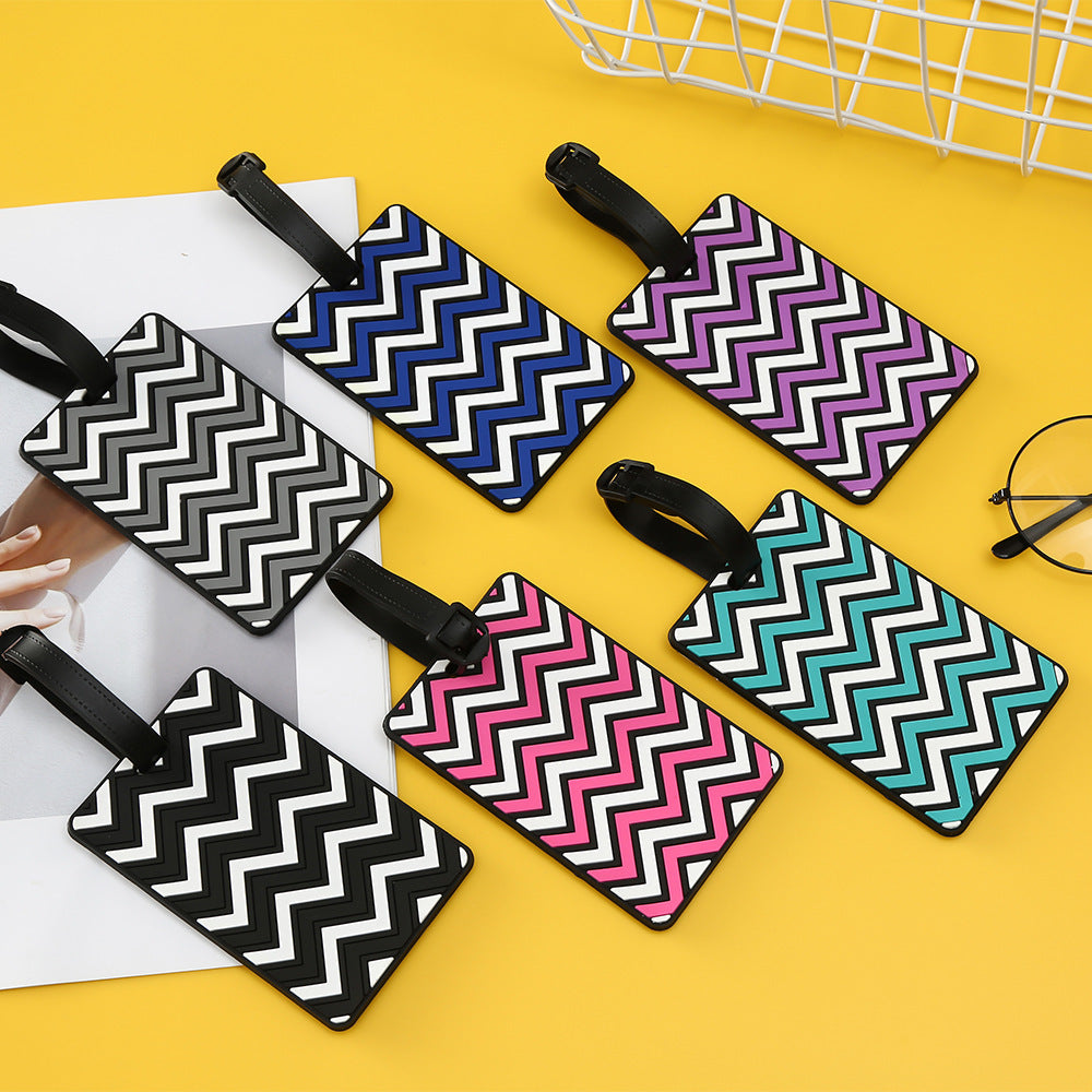 Unisex Chevron Patterned Luggage Tag Skanto