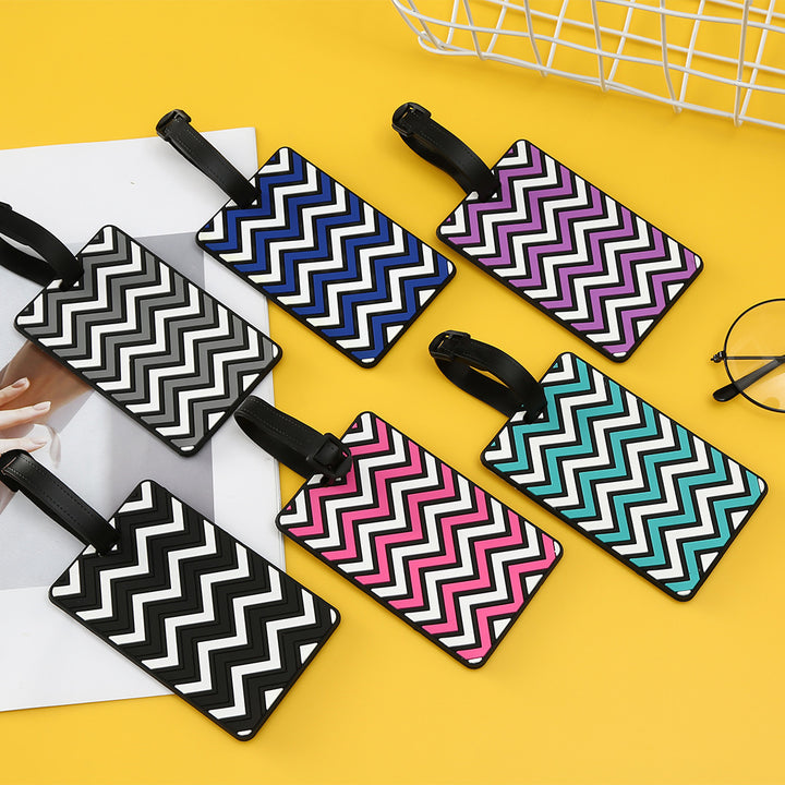 Unisex Chevron Patterned Luggage Tag Skanto