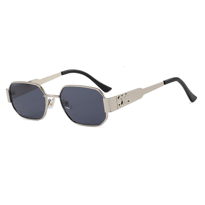 Dame geometrisk solbrille i moderne design med polariserte linser Skanto