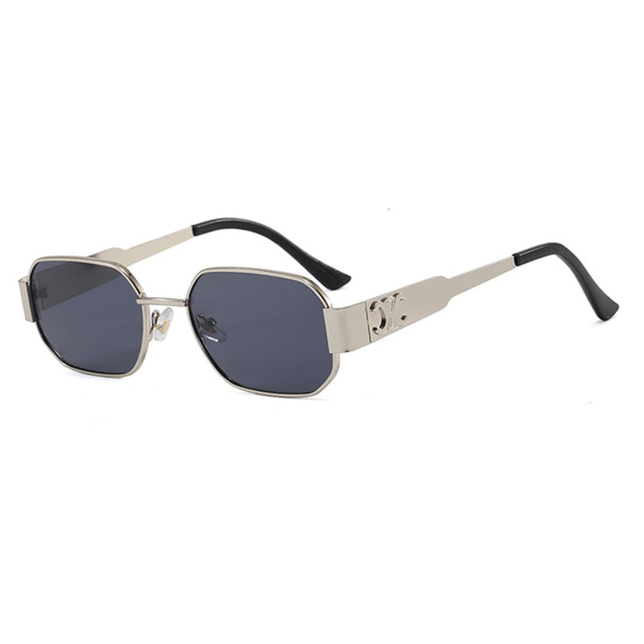 Dame geometrisk solbrille i moderne design med polariserte linser Skanto