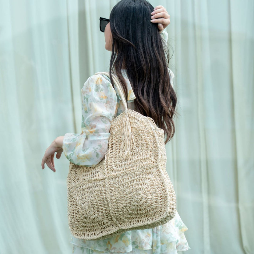 Flettet Oversized Strandveske Skanto