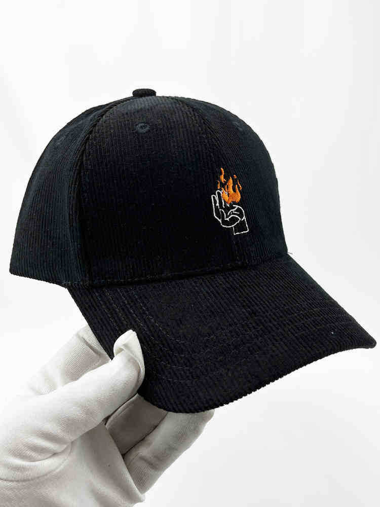 Herre kordfløyel grafisk baseball cap Skanto