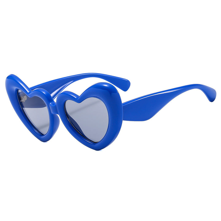 Dame Hjerteformet Solbrille med stilfull innramming Skanto