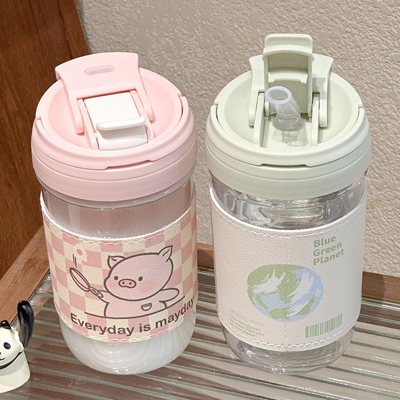 Damen wiederverwendbare Trinkflasche mit innovativem Sicherheitsverschluss Skanto