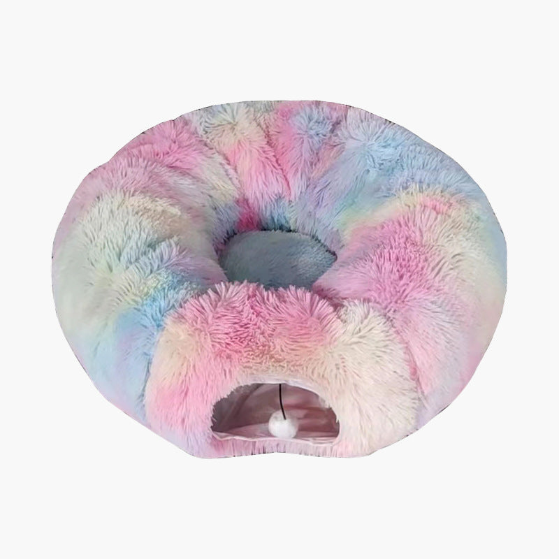 Plush Tunnel Play Bed for Cats Skanto