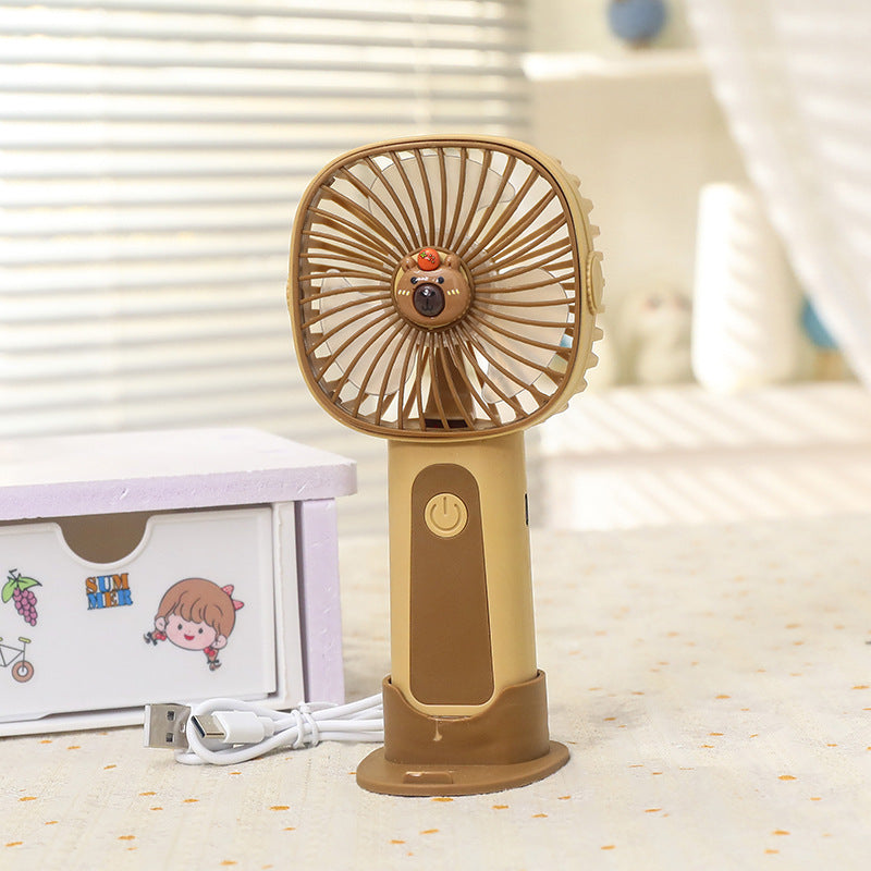 Damer Bærbar Mini-Vifte med kreative Dyrehåndtak Skanto