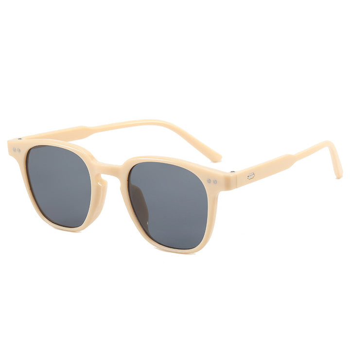 Dame moderne kvadratiske solbriller med skinnende ramme Skanto