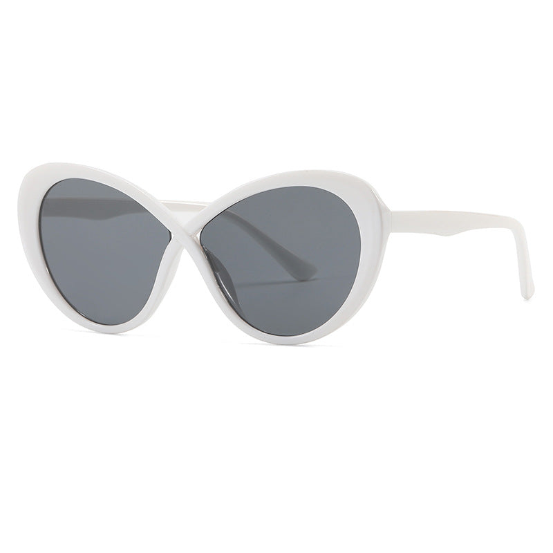 Dame Cat-Eye solbriller med speilfolierte glass Skanto