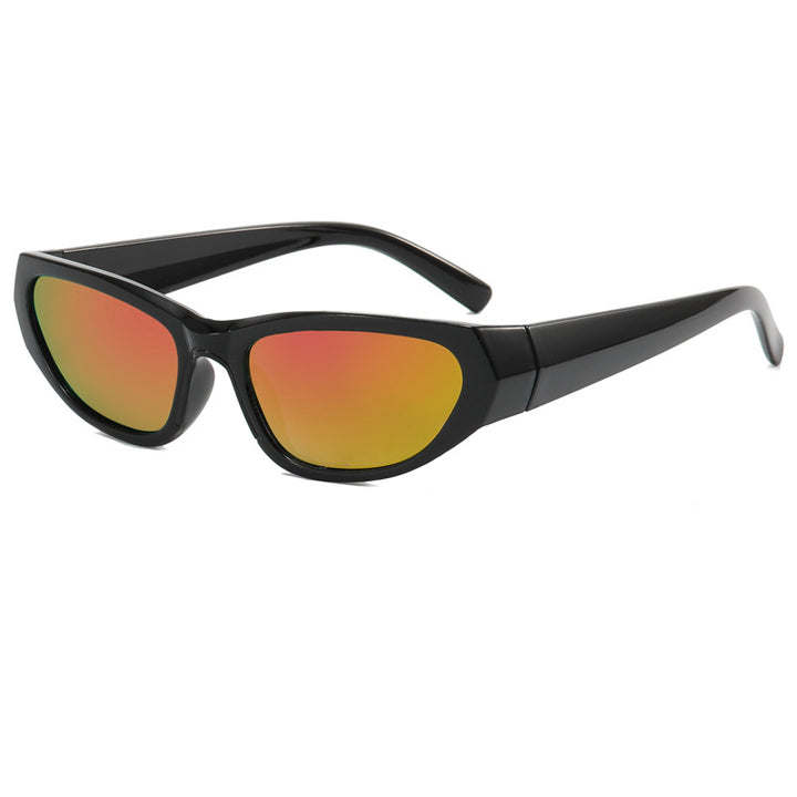 Dame moteriktig solbrille med speilbelagte glass Skanto