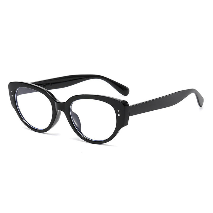 Dame moteriktig Cat-Eye briller med trendy tykke rammer Skanto