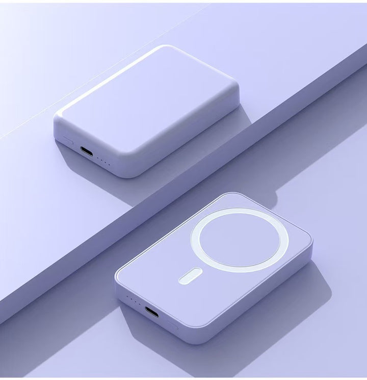 Powerbank med trådløs ladingsfunksjon og LCD-skjerm Skanto