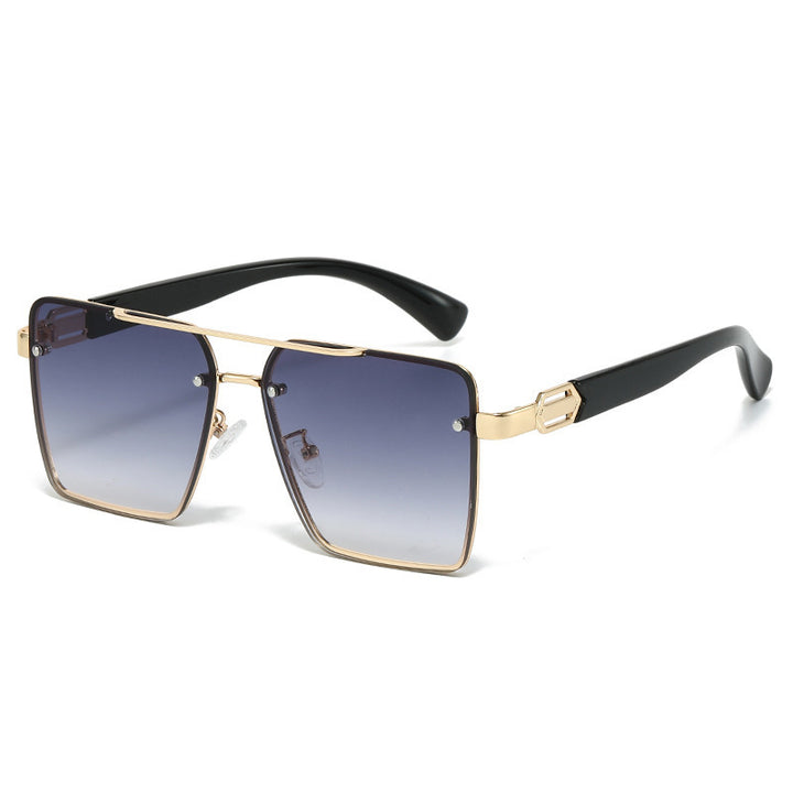 Dame firkantet solbrille med elegant metallramme Skanto