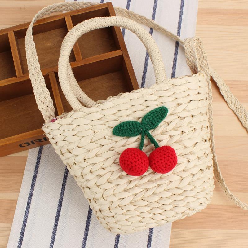 Kurvveske med Heklet Kirsebær-design Skanto