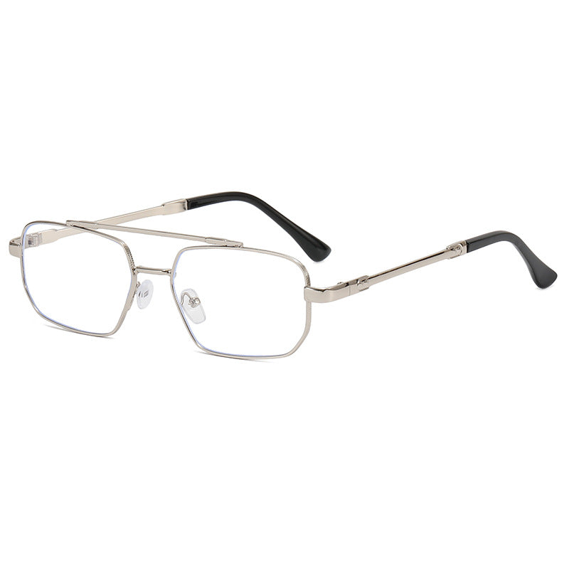 Dame moteriktig geometrisk brille med lett metallramme Skanto