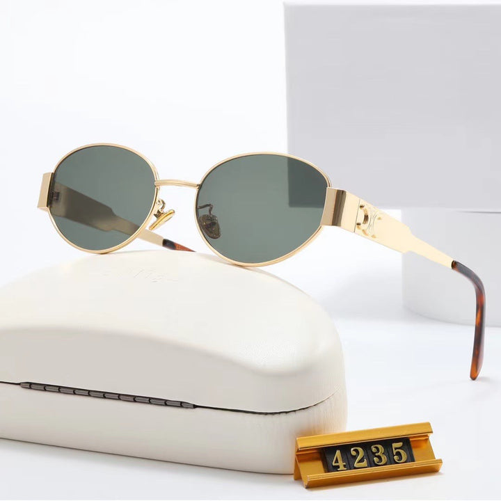 Dame eksklusiv ovalformet designer-solbrille Skanto