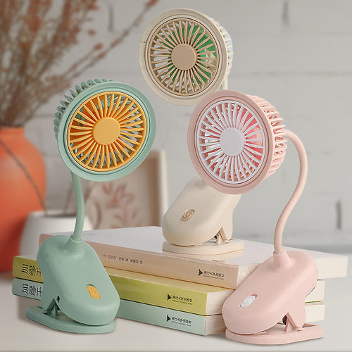 Lettisk fleksibel justerbar klem lampe med viftefunksjon Skanto